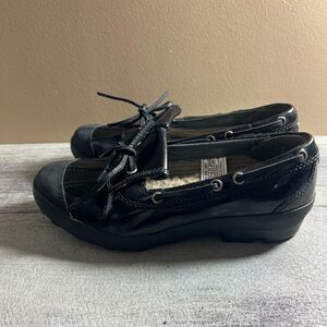 UGG Australia Ashdale Black Duck Water Shoes Sheepskin Leather Women's Sz 6.5